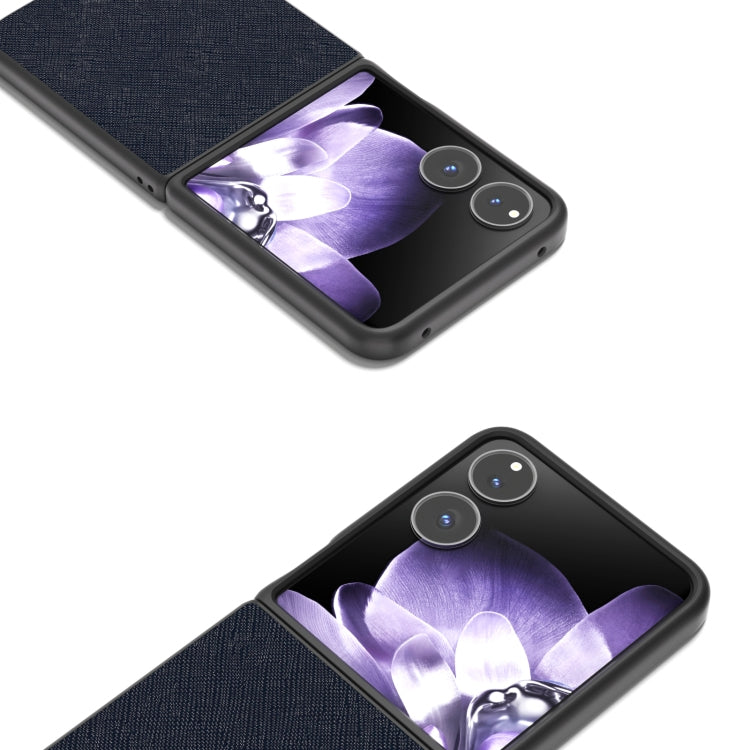For Xiaomi Mix Flip ABEEL Cross Texture Genuine Leather Phone Case