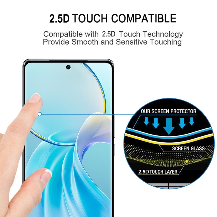 For vivo Y200 Pro 3D Curved Edge Glue Full Screen Tempered Glass Film