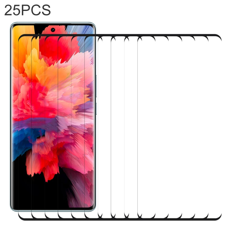 For vivo iQOO Z7 Pro 25pcs 3D Curved Edge Full Screen Tempered Glass Film