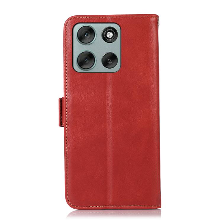 For Motorola Moto G56 5G Magnetic Crazy Horse Texture Genuine Leather RFID Phone Case