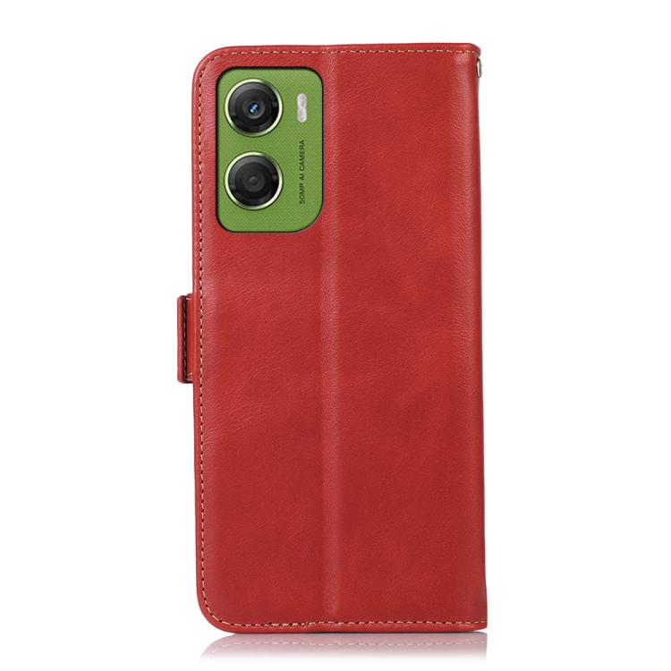 For Motorola Moto G06 4G Magnetic Crazy Horse Texture Genuine Leather RFID Phone Case