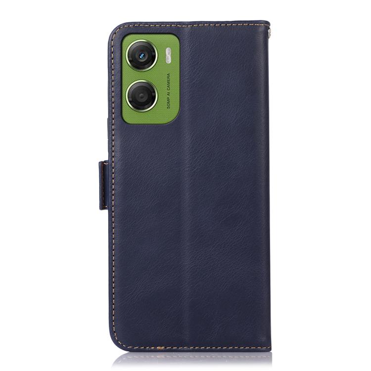 For Motorola Moto G06 4G Magnetic Crazy Horse Texture Genuine Leather RFID Phone Case
