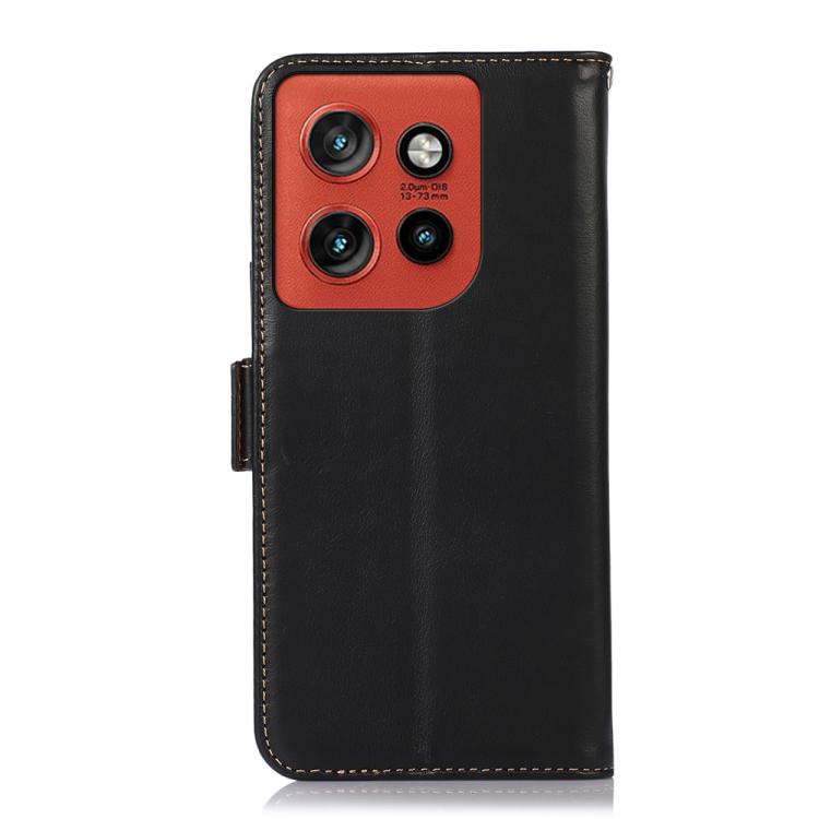For Motorola Edge 60 Neo 5G Magnetic Crazy Horse Texture Genuine Leather RFID Phone Case