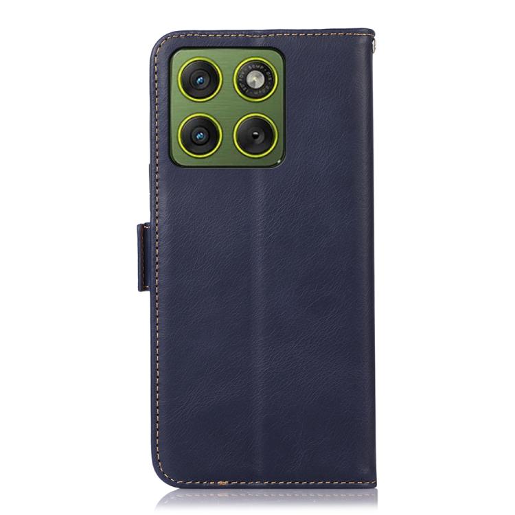 For Motorola Edge 70 5G Magnetic Crazy Horse Texture Genuine Leather RFID Phone Case