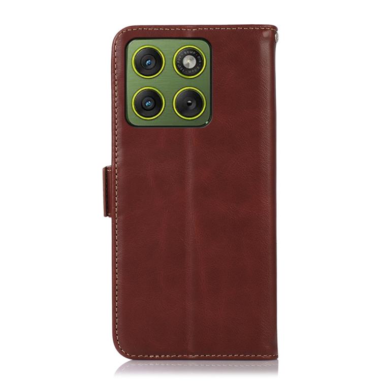 For Motorola Edge 70 5G Magnetic Crazy Horse Texture Genuine Leather RFID Phone Case