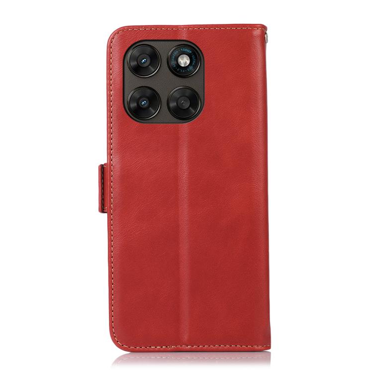 For Motorola Moto G77 5G / G67 5G Magnetic Crazy Horse Texture Genuine Leather RFID Phone Case