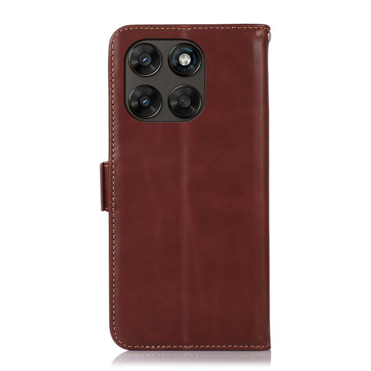 For Motorola Moto G77 5G / G67 5G Magnetic Crazy Horse Texture Genuine Leather RFID Phone Case