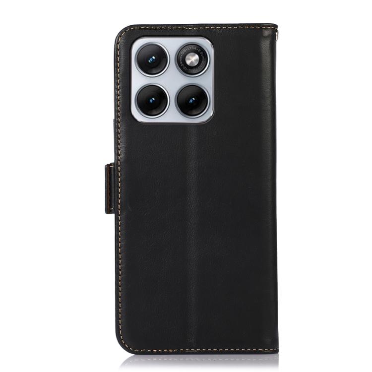 For Motorola Edge 70 Fusion 5G Magnetic Crazy Horse Texture Genuine Leather RFID Phone Case
