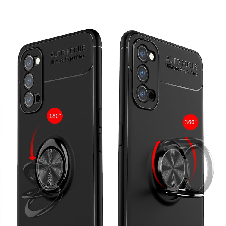 For OPPO Reno4 Lenuo Shockproof TPU Protective Case with Invisible Holder