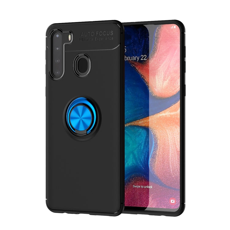 For Samsung Galaxy A21 Lenuo Shockproof TPU Protective Case with Invisible Holder