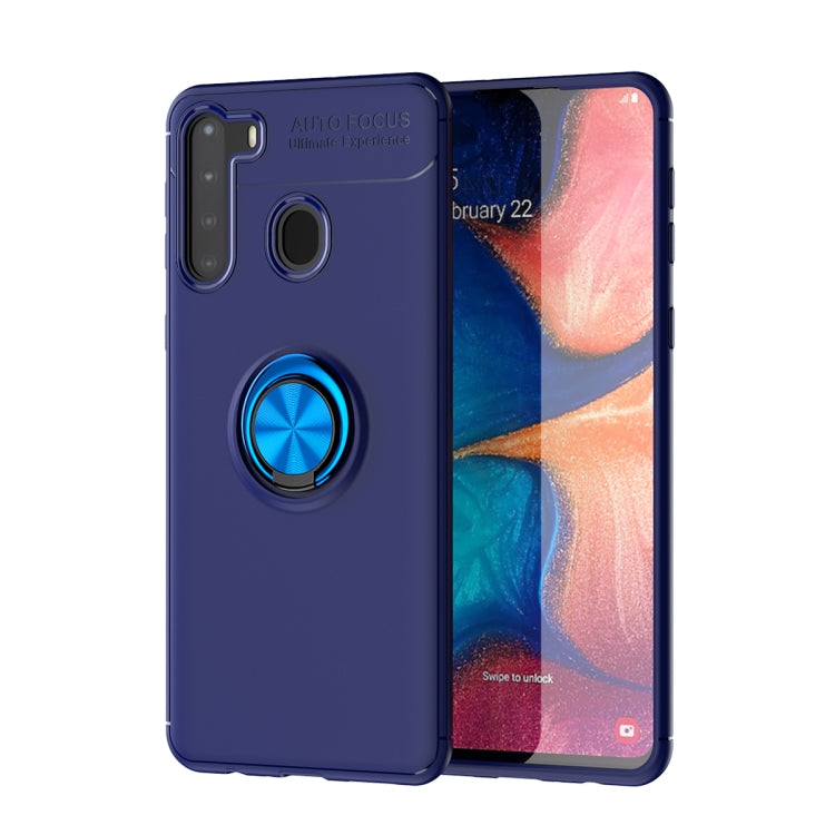 For Samsung Galaxy A21 Lenuo Shockproof TPU Protective Case with Invisible Holder