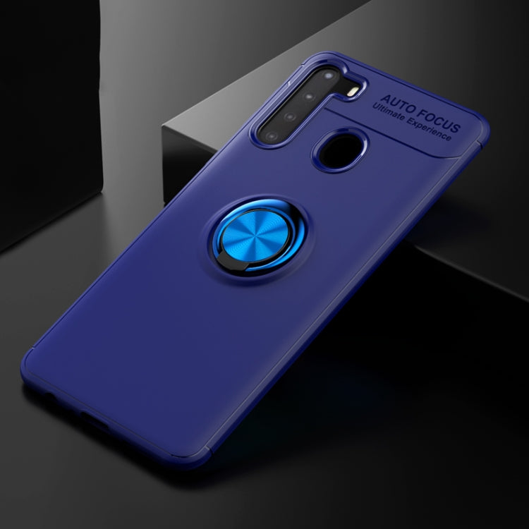 For Samsung Galaxy A21 Lenuo Shockproof TPU Protective Case with Invisible Holder