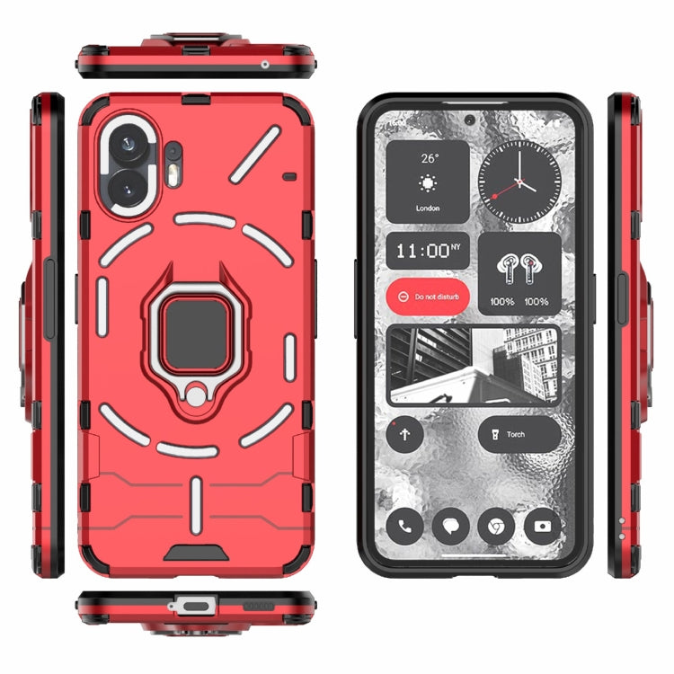 For Nothing Phone 2 Shockproof PC + TPU Holder Phone Case