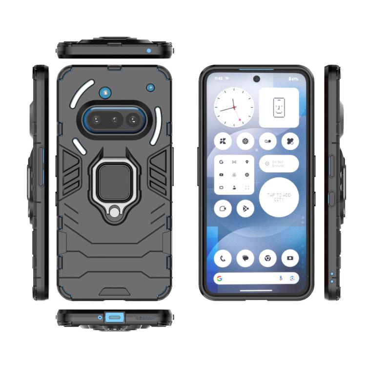 For Nothing Phone 3a Shockproof PC + TPU Holder Phone Case