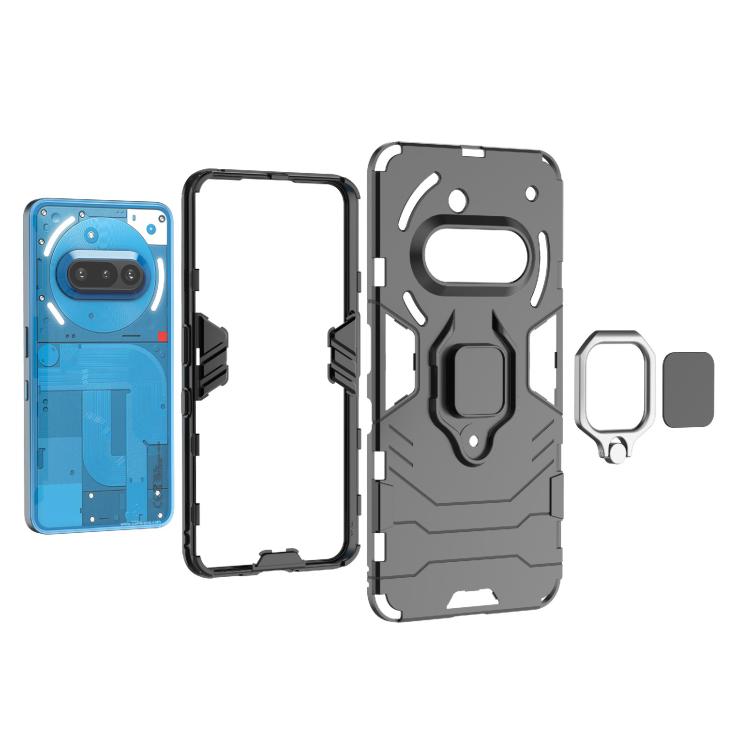 For Nothing Phone 3a Shockproof PC + TPU Holder Phone Case
