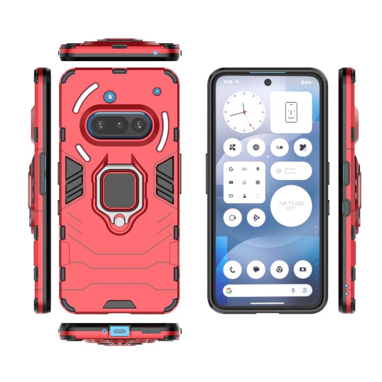 For Nothing Phone 3a Shockproof PC + TPU Holder Phone Case