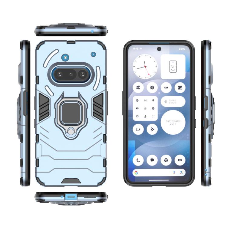 For Nothing Phone 3a Shockproof PC + TPU Holder Phone Case