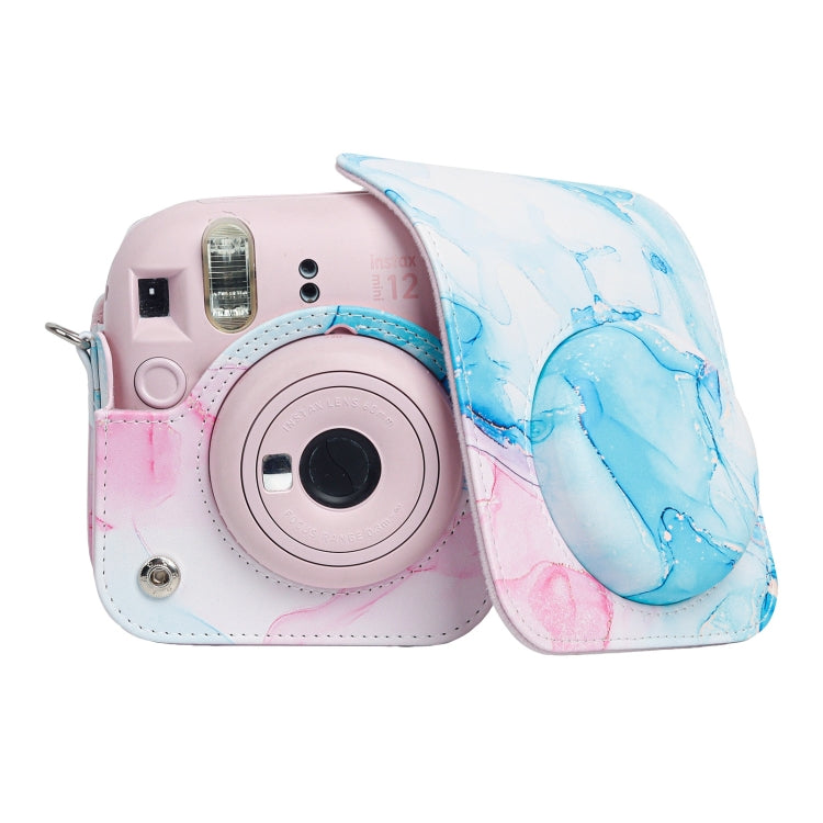 For FUJIFILM instax mini 12 Painted Full Body Leather Case Camera Bag with Strap