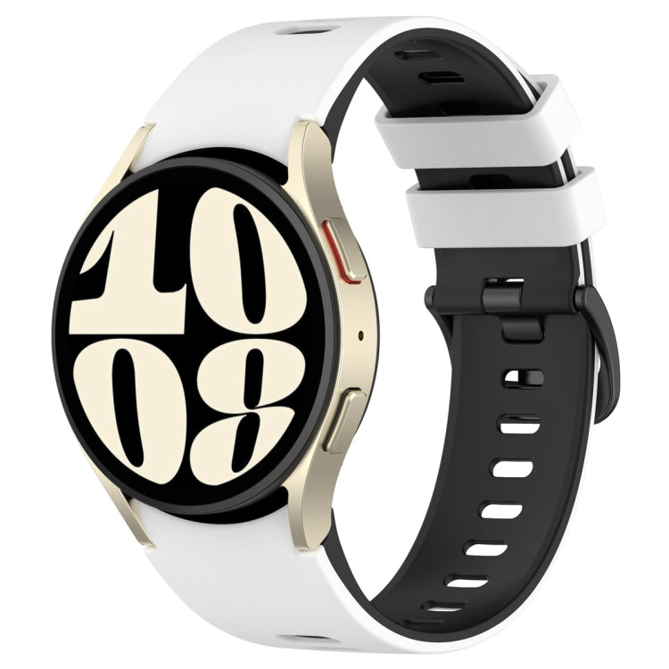 For Samsung Galaxy Watch 6 Sports Two Color Silicone Watch Band