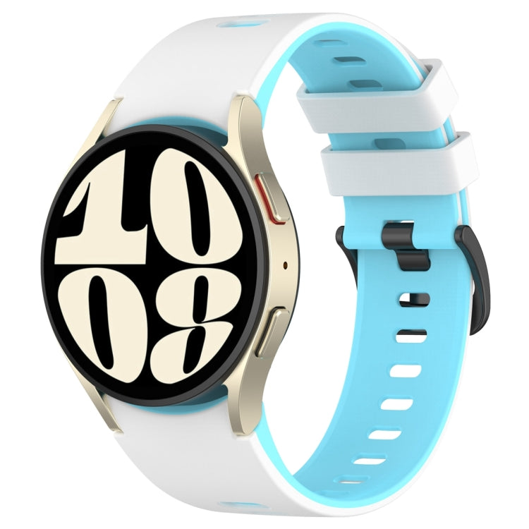 For Samsung Galaxy Watch 6 Sports Two Color Silicone Watch Band