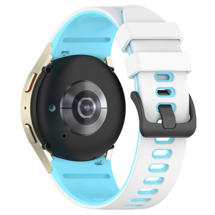 For Samsung Galaxy Watch 6 Sports Two Color Silicone Watch Band