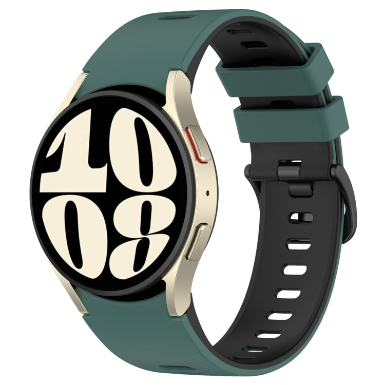 For Samsung Galaxy Watch 6 Sports Two Color Silicone Watch Band