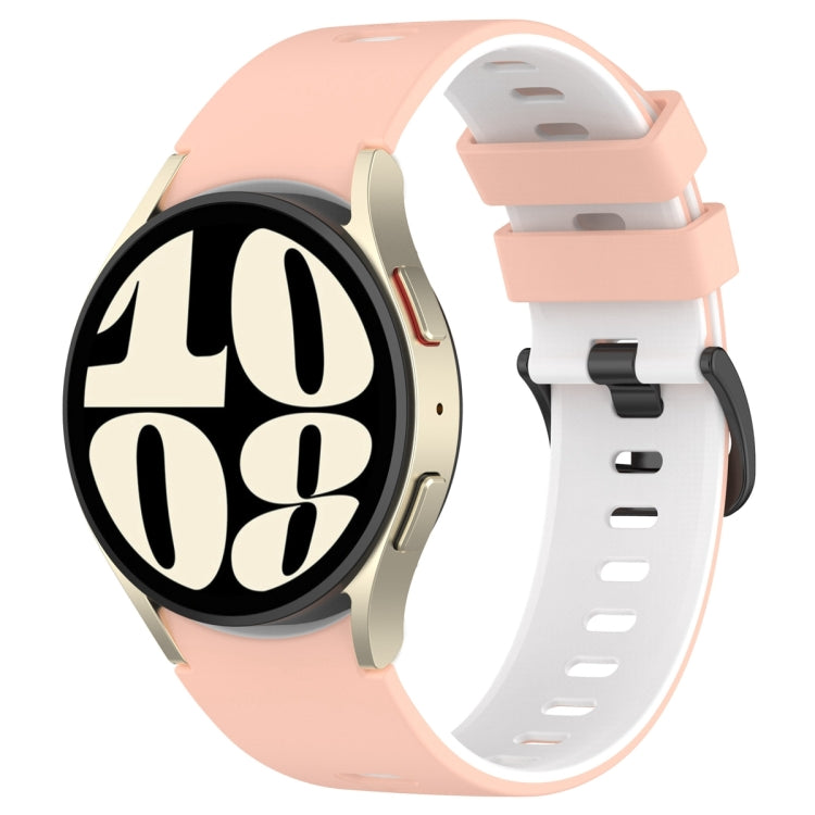 For Samsung Galaxy Watch 6 Sports Two Color Silicone Watch Band