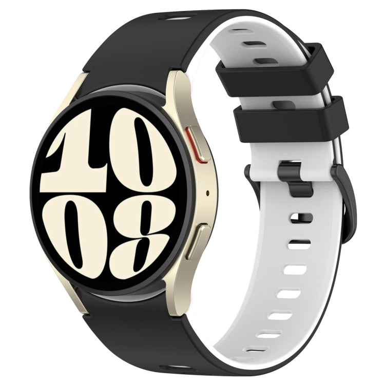 For Samsung Galaxy Watch 6 Sports Two Color Silicone Watch Band