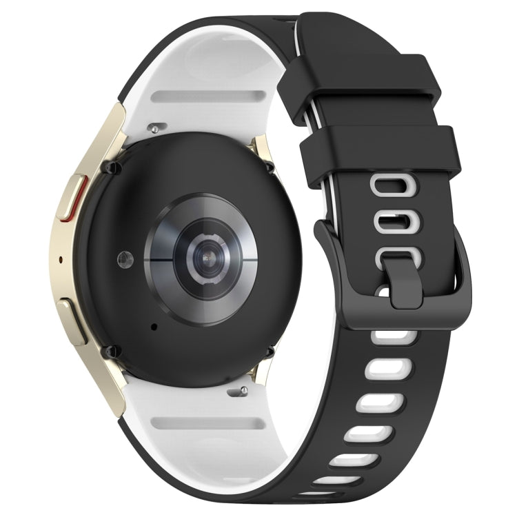 For Samsung Galaxy Watch 6 Sports Two Color Silicone Watch Band