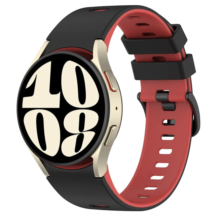 For Samsung Galaxy Watch 6 Sports Two Color Silicone Watch Band