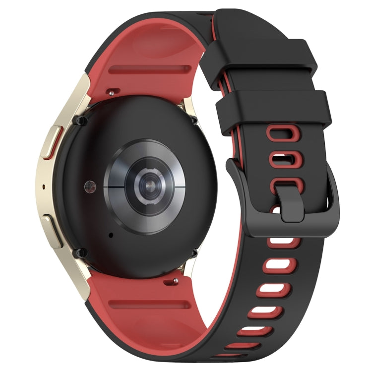 For Samsung Galaxy Watch 6 Sports Two Color Silicone Watch Band