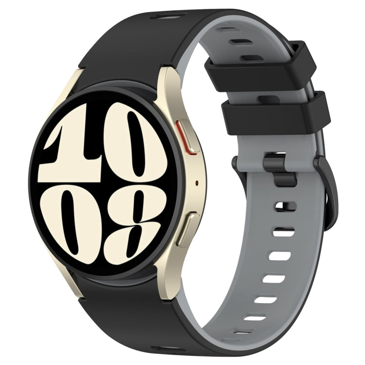 For Samsung Galaxy Watch 6 Sports Two Color Silicone Watch Band