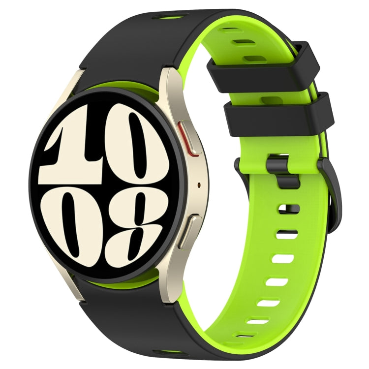 For Samsung Galaxy Watch 6 Sports Two Color Silicone Watch Band