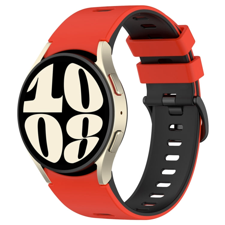 For Samsung Galaxy Watch 6 Sports Two Color Silicone Watch Band