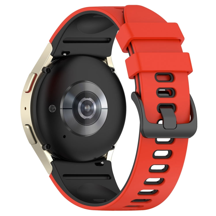 For Samsung Galaxy Watch 6 Sports Two Color Silicone Watch Band