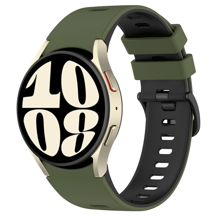 For Samsung Galaxy Watch 6 Sports Two Color Silicone Watch Band