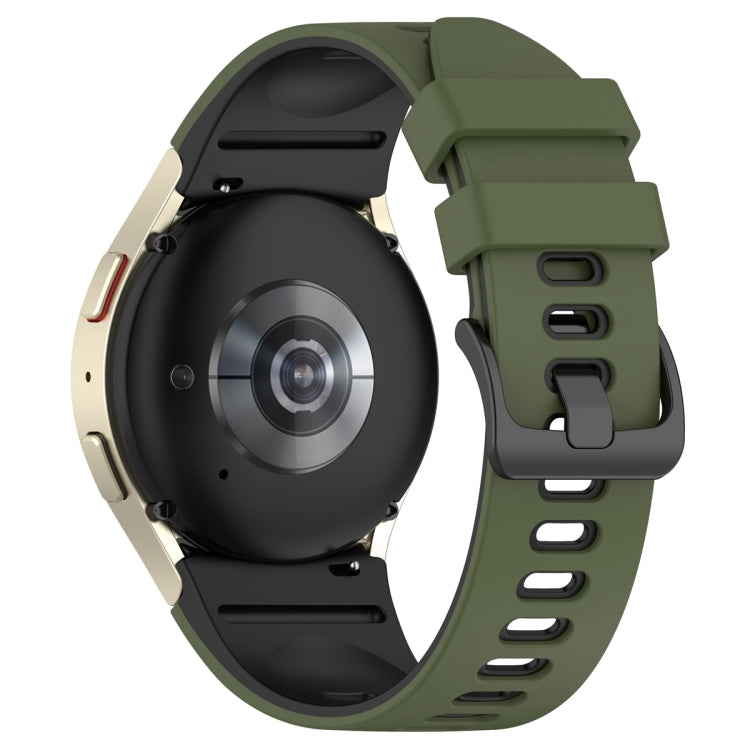 For Samsung Galaxy Watch 6 Sports Two Color Silicone Watch Band