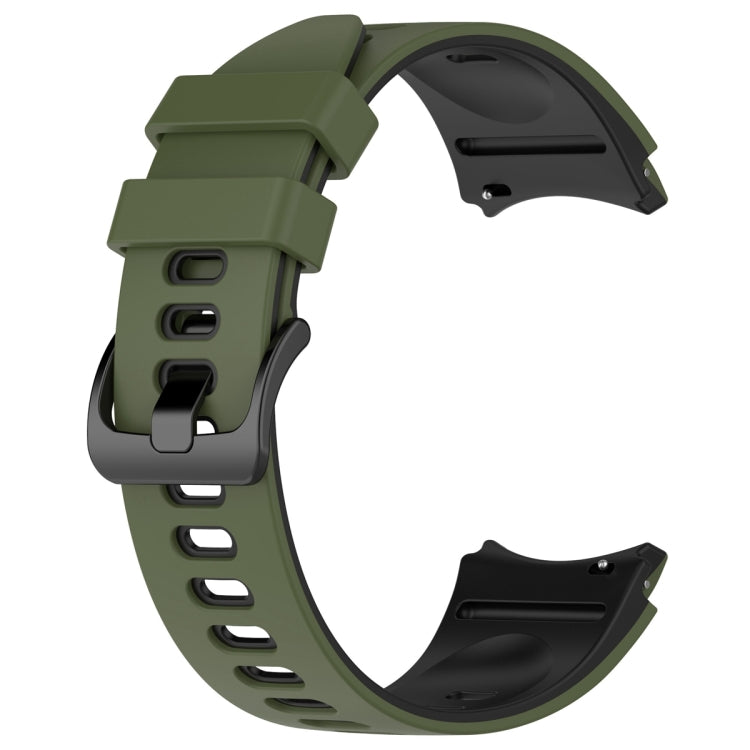 For Samsung Galaxy Watch 6 Sports Two Color Silicone Watch Band