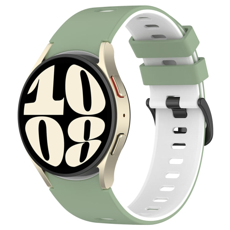 For Samsung Galaxy Watch 6 Sports Two Color Silicone Watch Band