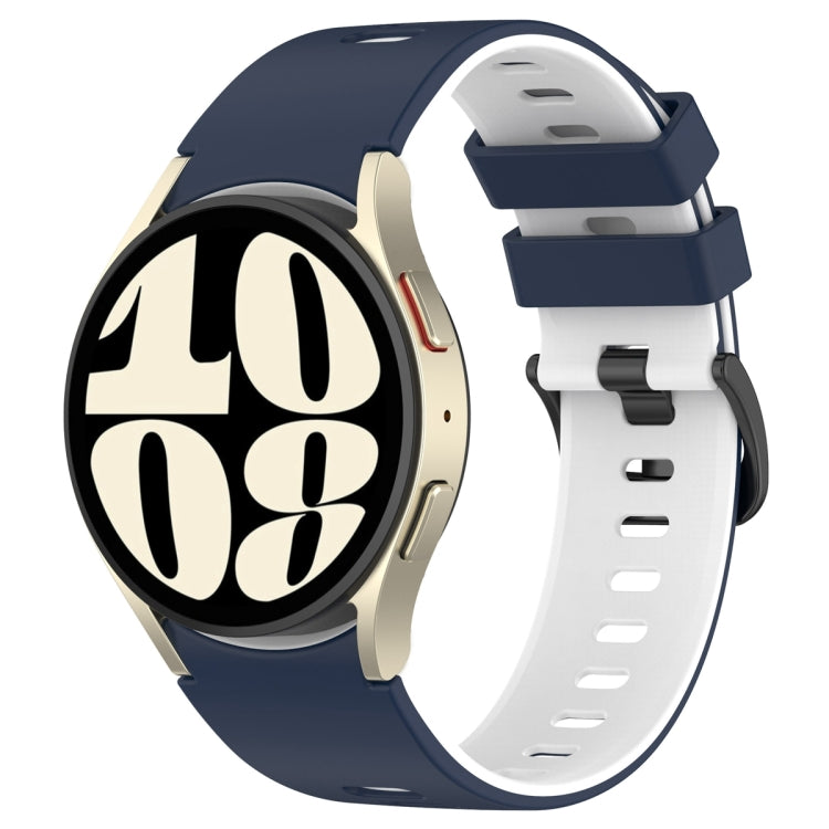 For Samsung Galaxy Watch 6 Sports Two Color Silicone Watch Band