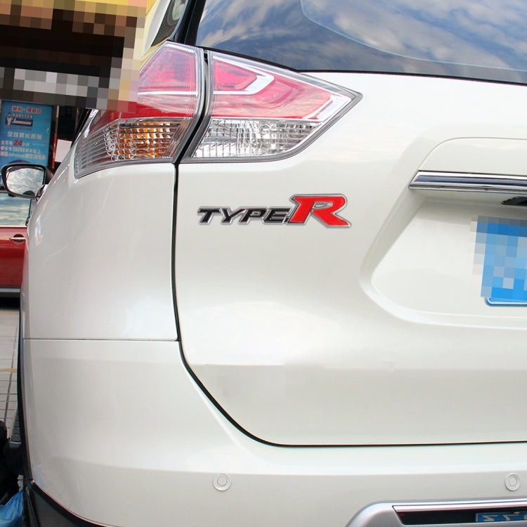 Car TYPE-R Personalized Aluminum Alloy Decorative Stickers, Size:15x3x0.4cm