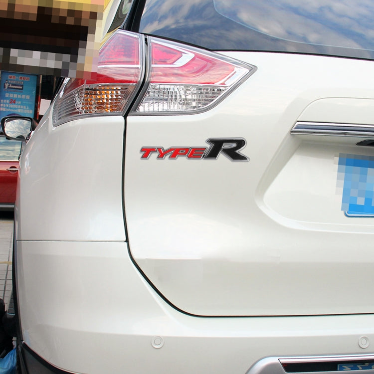 Car TYPE-R Personalized Aluminum Alloy Decorative Stickers, Size:15x3x0.4cm