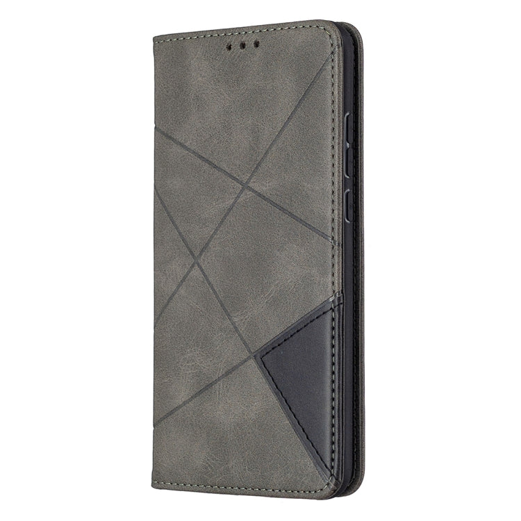 For Huawei Honor 9X Lite Rhombus Texture Horizontal Flip Magnetic Leather Case with Holder & Card Slots & Wallet