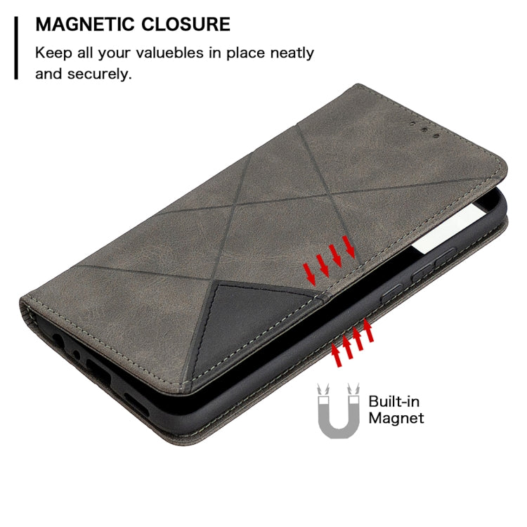 For Huawei Honor 9X Lite Rhombus Texture Horizontal Flip Magnetic Leather Case with Holder & Card Slots & Wallet