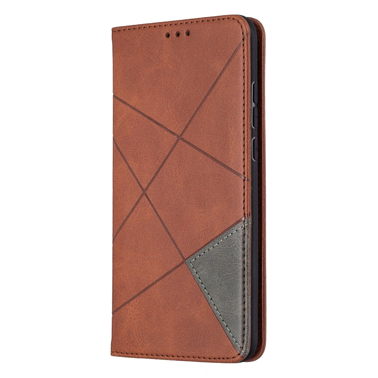 For Huawei Honor 9X Lite Rhombus Texture Horizontal Flip Magnetic Leather Case with Holder & Card Slots & Wallet