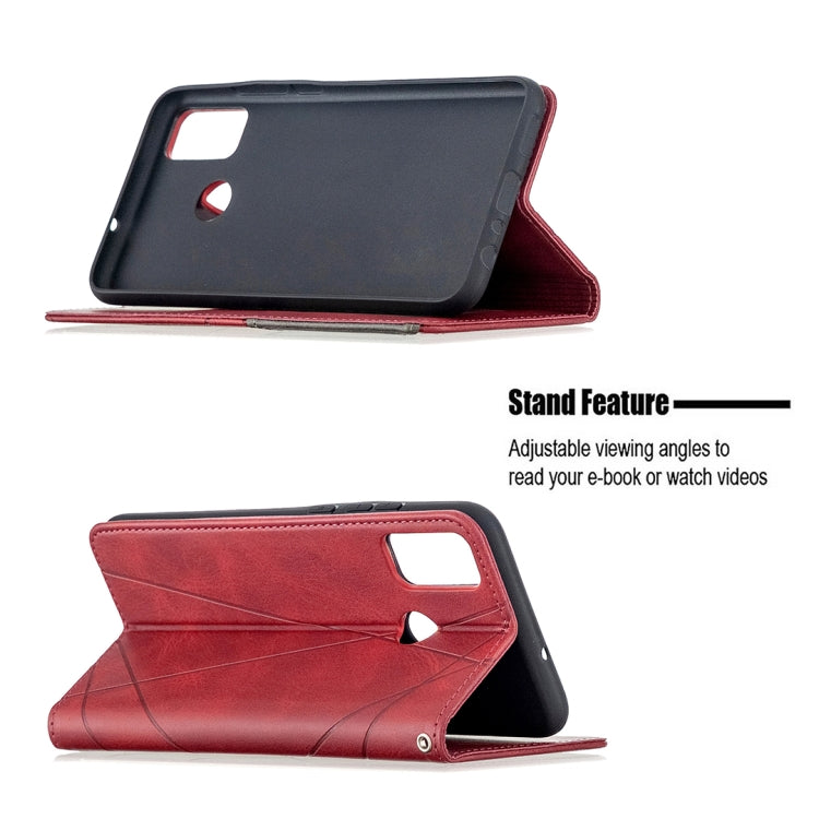 For Huawei Honor 9X Lite Rhombus Texture Horizontal Flip Magnetic Leather Case with Holder & Card Slots & Wallet