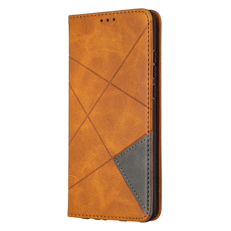 For Huawei Honor 9X Lite Rhombus Texture Horizontal Flip Magnetic Leather Case with Holder & Card Slots & Wallet
