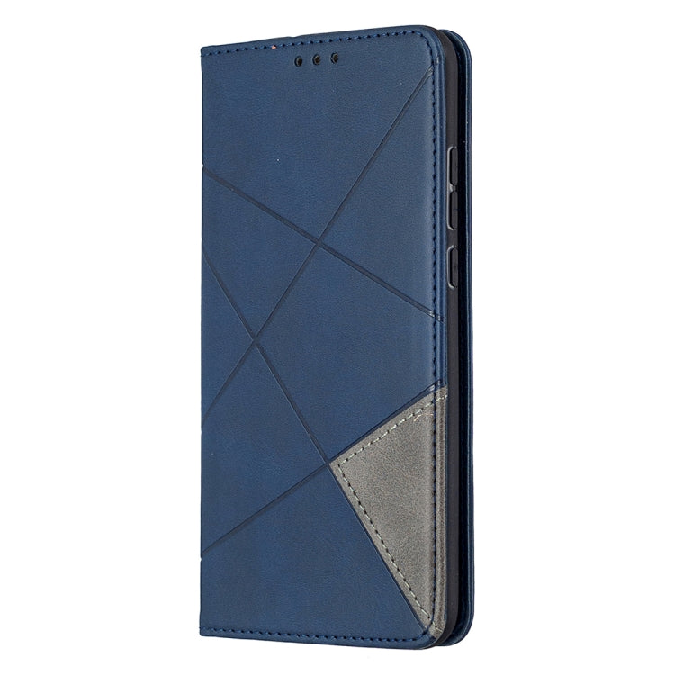 For Huawei Honor 9X Lite Rhombus Texture Horizontal Flip Magnetic Leather Case with Holder & Card Slots & Wallet