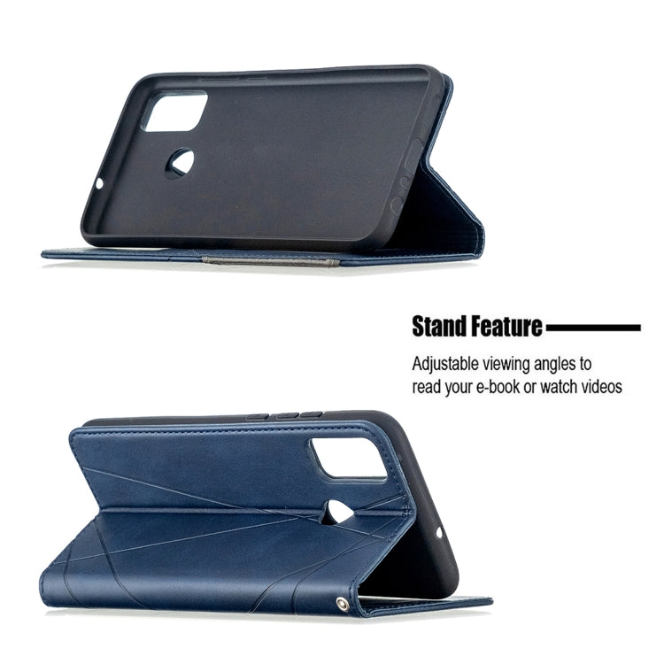 For Huawei Honor 9X Lite Rhombus Texture Horizontal Flip Magnetic Leather Case with Holder & Card Slots & Wallet