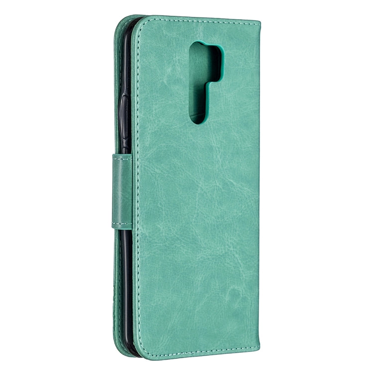 For Xiaomi Redmi 9 Two Butterflies Embossing Pattern Horizontal Flip Leather Case with Holder & Card Slot & Wallet & Lanyard